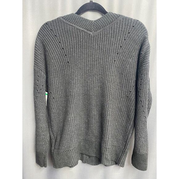 Cloth By Design Cardigan Womens XS Gray Knit Button Front V Neck Long Sleeve B63 - Picture 5 of 5